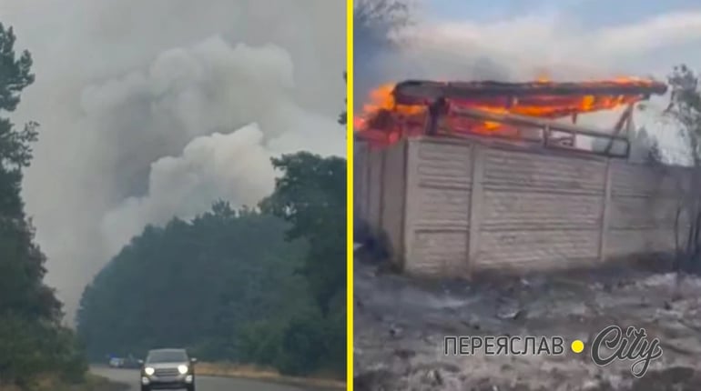 У селі на Переяславщині під час масштабної пожежі згоріло щонайменше 20 житлових будинків