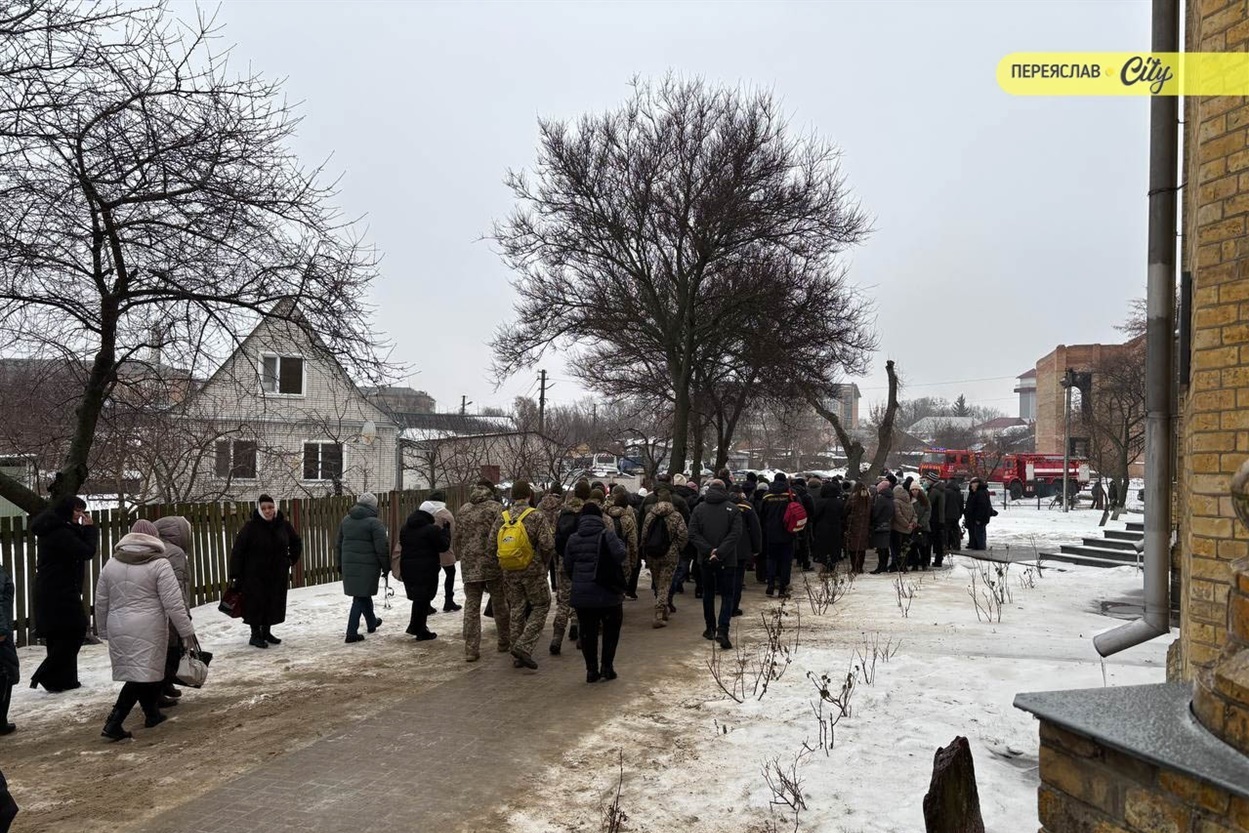 Прощання з рятувальником служби ДСНС Олександром Зібровим.  Переяслав, 28 січня 2026 р.