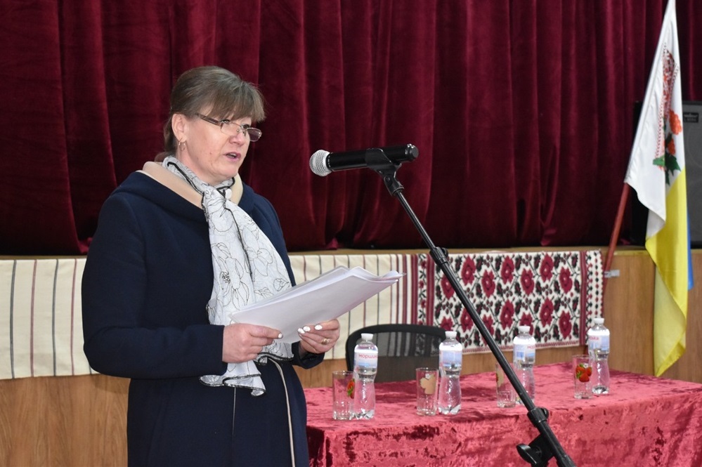 Звітує Вовчківська староста Тетяна Постолюк