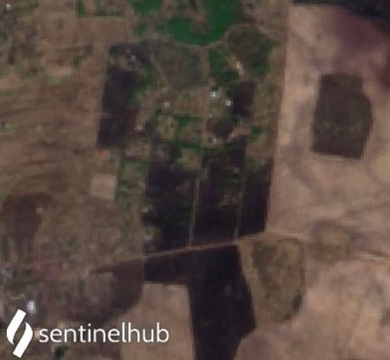 Фото поселення зі спутника від 23 березня