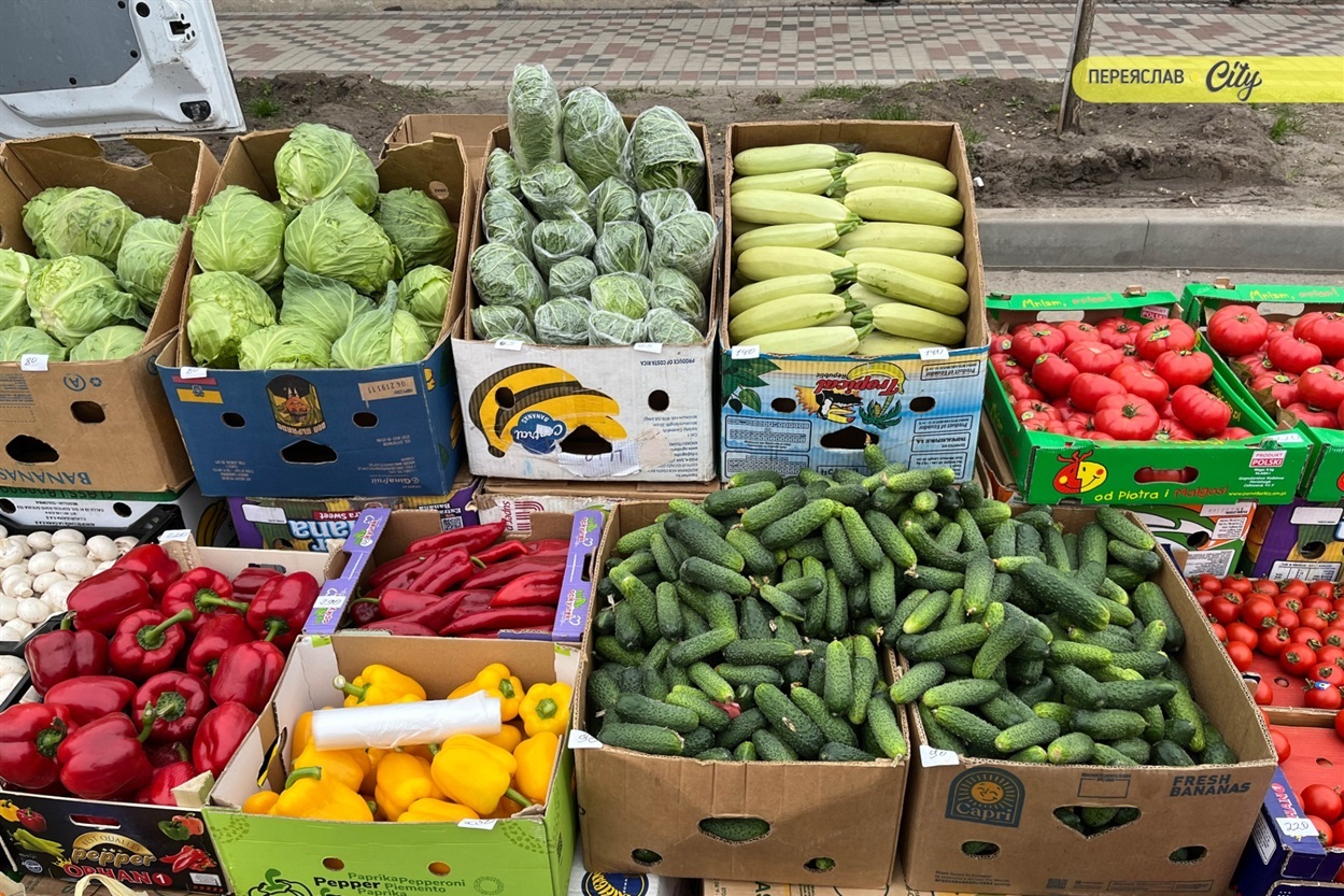 На базарі у Переяславі почали продавати розсаду огірків – по 25 гривень за рослину