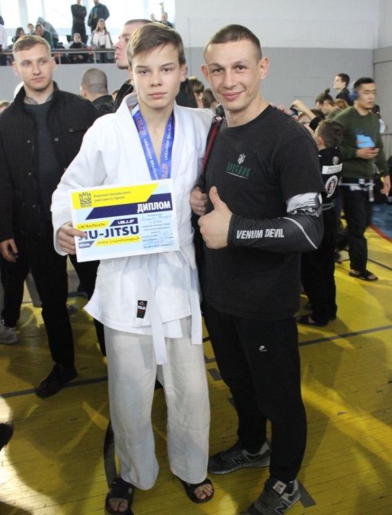 Тренер Юрій Гамалій із Віталієм Мазурою
