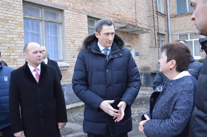 Сергій Дяченко, Олексій Чернишов, директор ЦРЛ Лариса Кузьменчук 