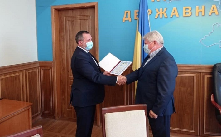 Нагородження подякою Олександра Дорофєєва