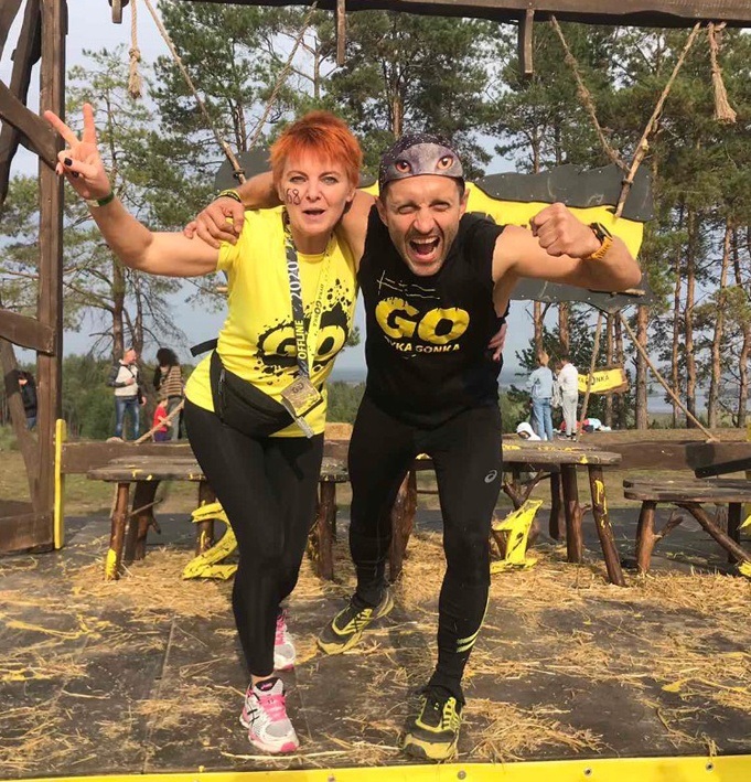Інна Марченко з організатором "Дикої гонки" Русланом Клименком