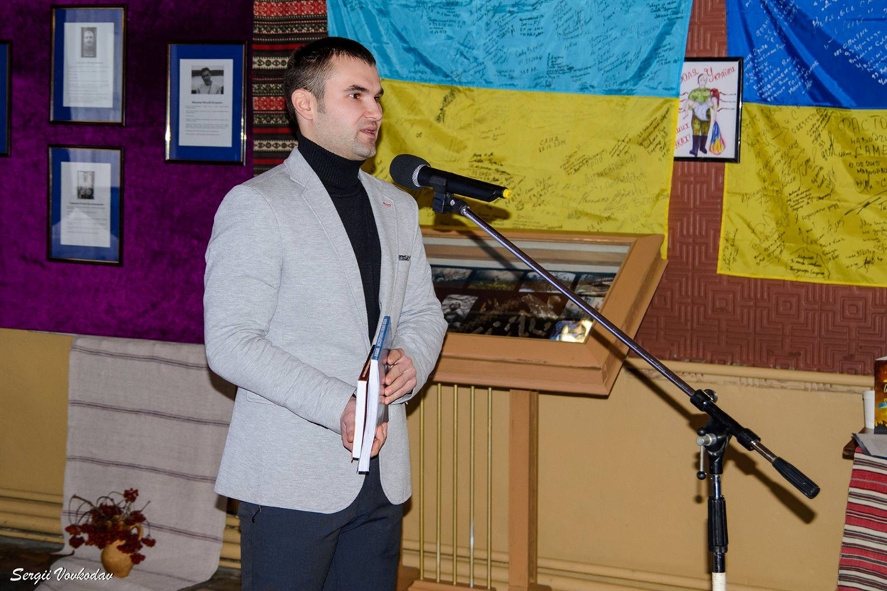 Віталій Коцур на одному з патріотичних заходів у Переяславі 