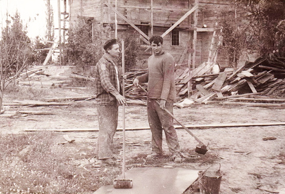 Малярні роботи на церкві після музеєфікації. 1970 р.