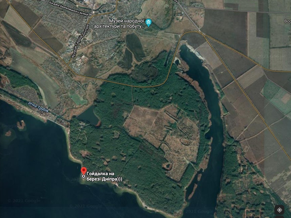 Скрін із карти Google