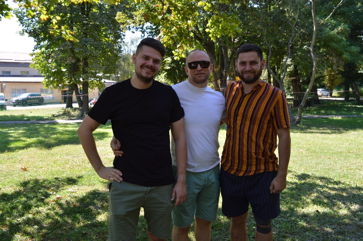 Організатори конкурсу краси Олег Чемерис, Валентин Паламарчук, Іван Рябчук