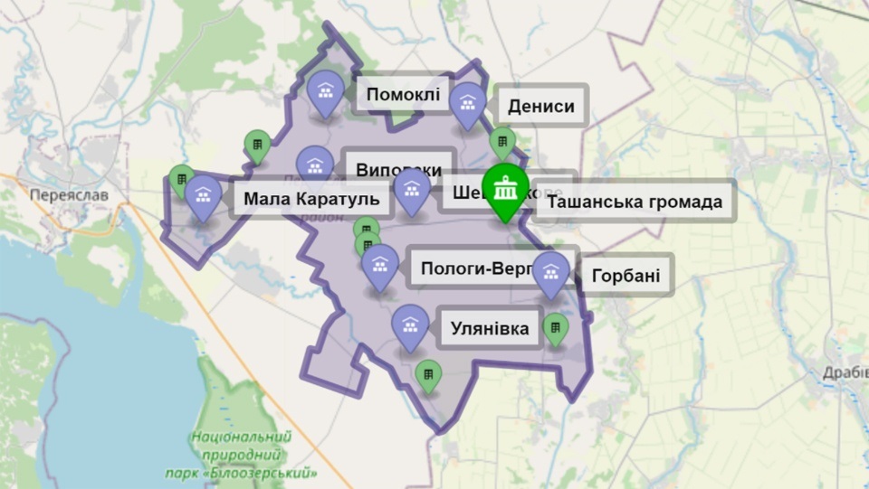 Межі Ташанської громади
