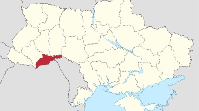 Чернівецька область на карті України
