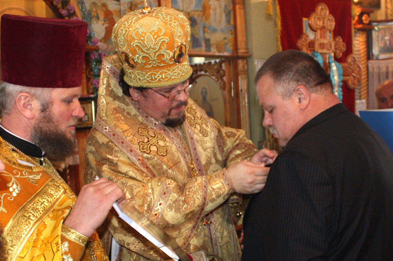 Пiд час вручення церковної нагороди