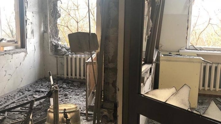 Херсон. Дитяча лікарня після обстрілу армією РФ 1 січня 2023 р.