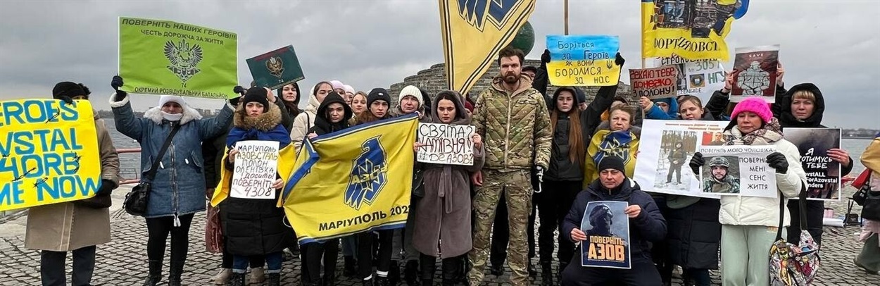 Акція родичів полонених "азовців" 28 грудня 2022 року в Дніпрі