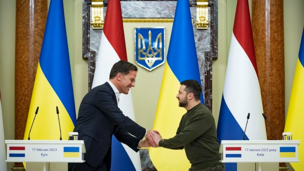 Глава нідерландського уряду Марк Рютте і президент України Володимир Зеленський