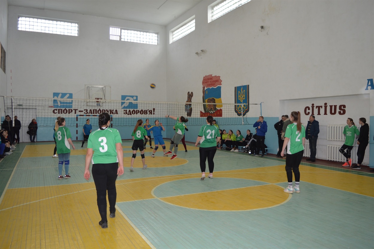 На майданчику команди із Пологів Вергунів (зелені) та Дем’янець (сині футболки)