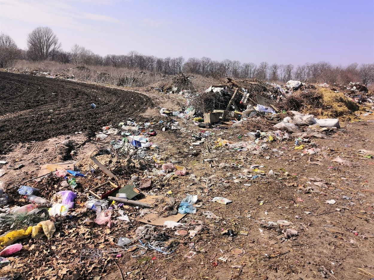 Стихійне сміттєзвалище біля Гайшина 