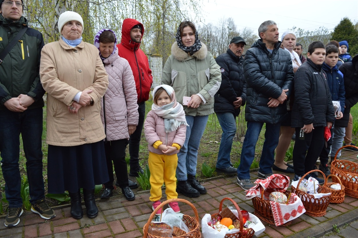 Освячення великодніх кошиків у Переяславі