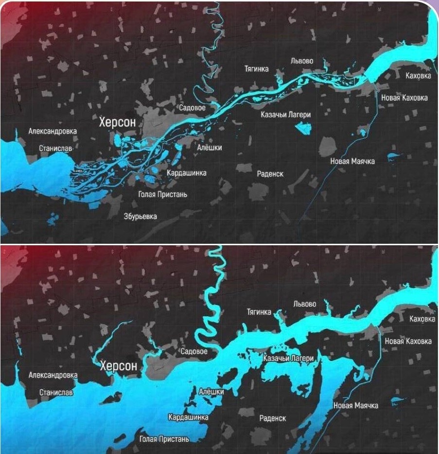 Акваторія затоплення водами Каховського водосховища
