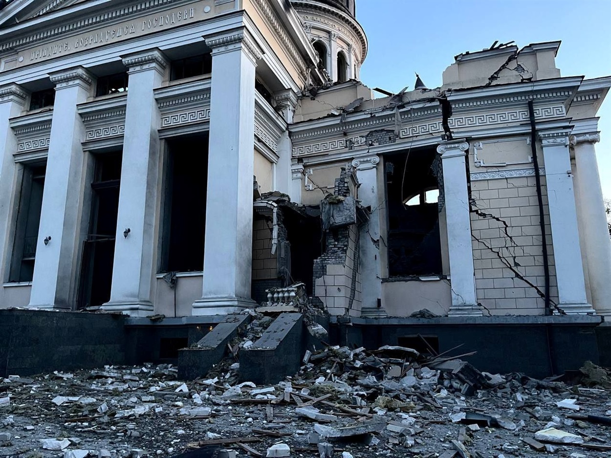Спасо-Преображенський кафедральний собор після ракетної атаки 23 липня