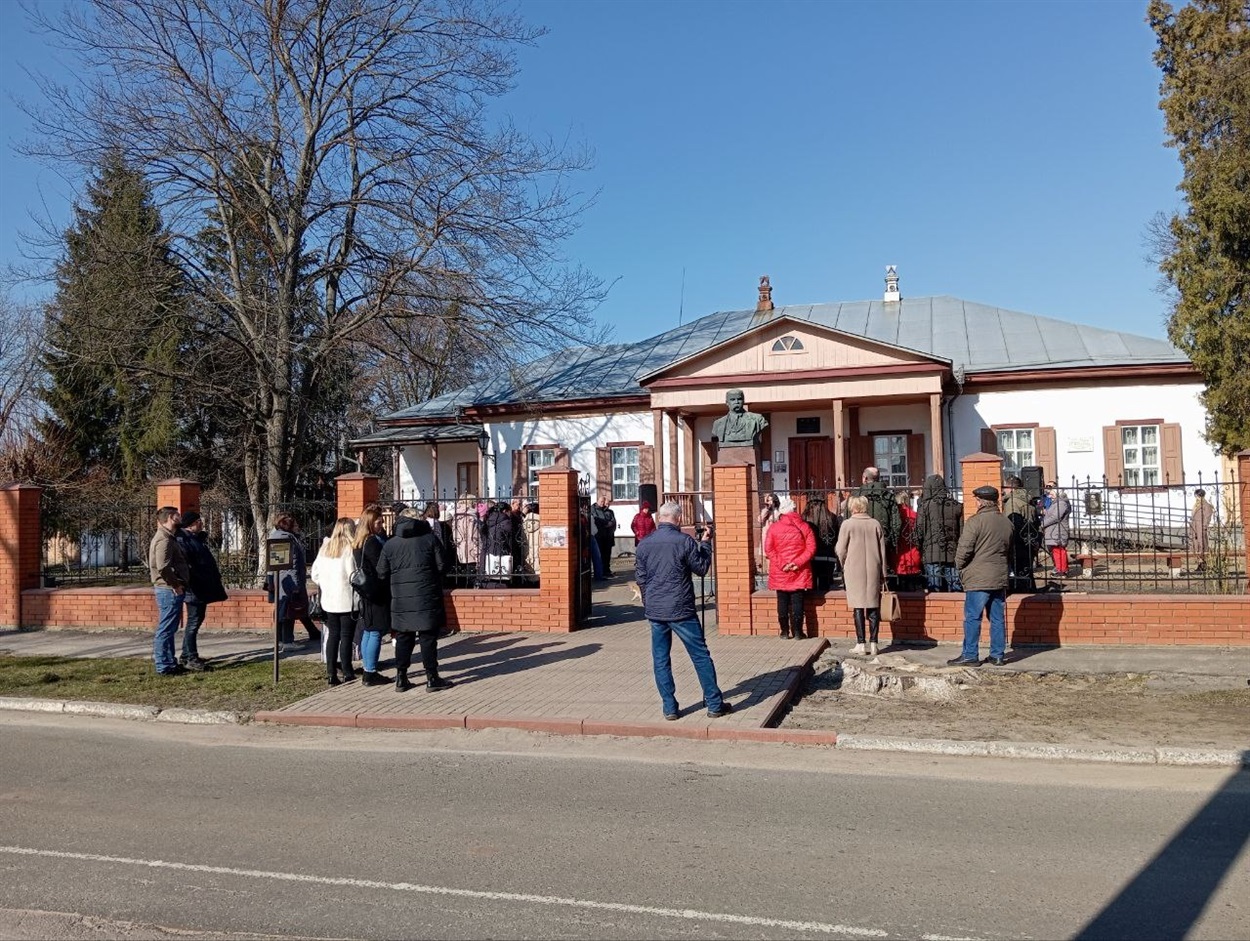 Мітинг на честь 210-ї річниці з дня народження Тараса Шевченка. Переяслав. 9 березня, 2024