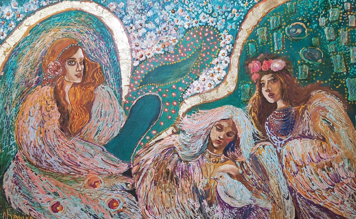 «Три душі». Худ. Л.Башук. За твором Т.Шевченка: «Як сніг, три пташечки летіли...»