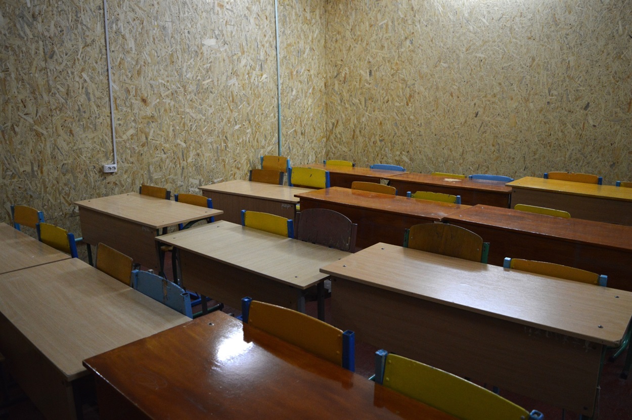 В укритті ліцею "Патріот" є два класи для проведення уроків