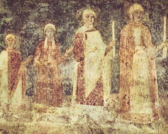 Сім’я Ярослава Мудрого, фрагмент фрески Софії Київської