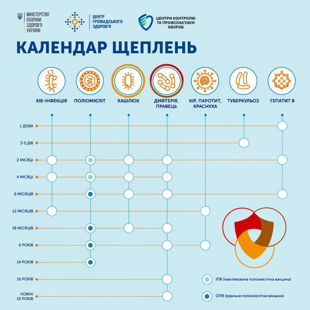 календар щеплень в україні