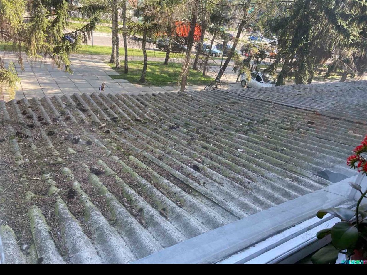 Ганок поліклініки Переяславської БЛІЛ до початку ремонту. Червень 2025 р. 