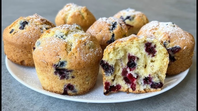 Швидкі кекси з ягодами в аерогрилі