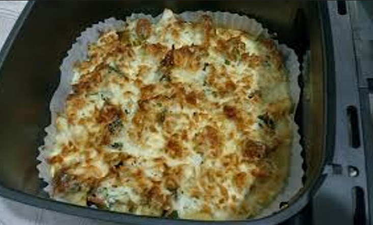 Овочево-сирна запіканка в аерогрилі