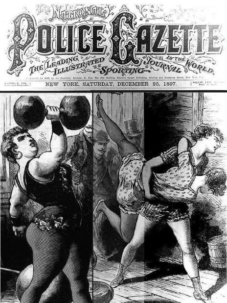 Одна з афіш змагань жінок-силачок