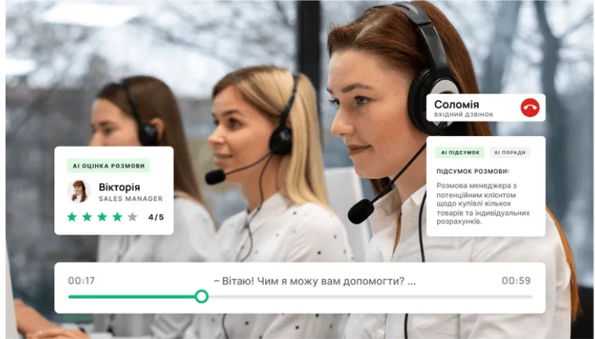 Віртуальний кол-центр з функцією запису розмов: контроль та навчання персоналу