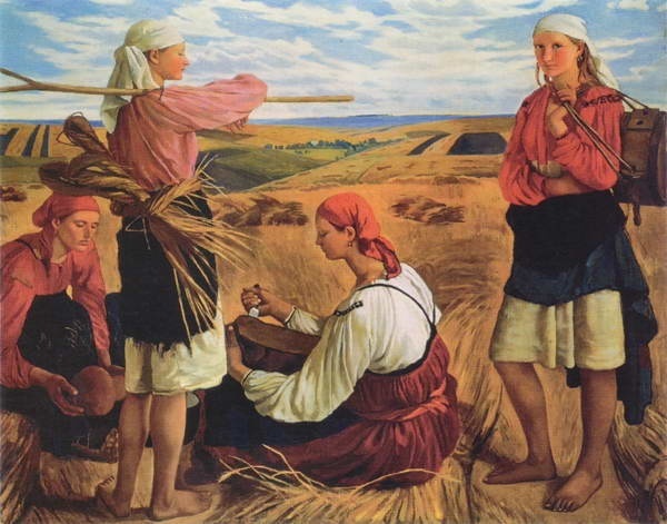 Українська тематика в картинах Зінаїди Серебрякової:  “Жнива”