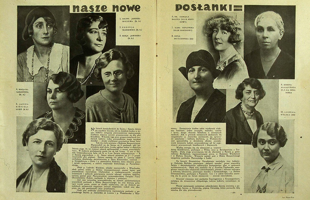 Депутатки польського сейму, початок ХХ сторіччя