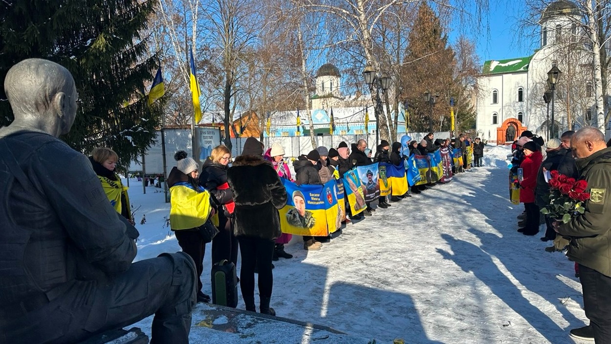 Мітинг пам'яті на Алеї Героїв у Переяславі 21 лютого 2026 р. 