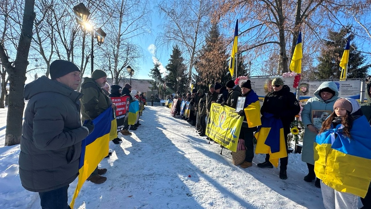 Мітинг пам'яті на Алеї Героїв у Переяславі 21 лютого 2026 р. 
