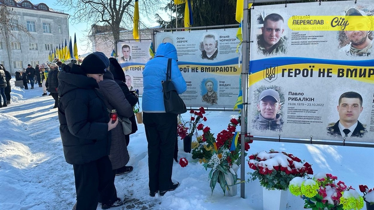 Мітинг пам'яті на Алеї Героїв у Переяславі 21 лютого 2026 р. 