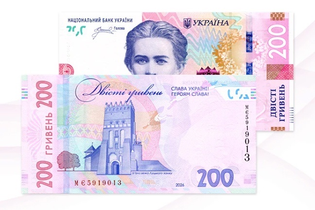 200 гривень із гаслом Слава україні