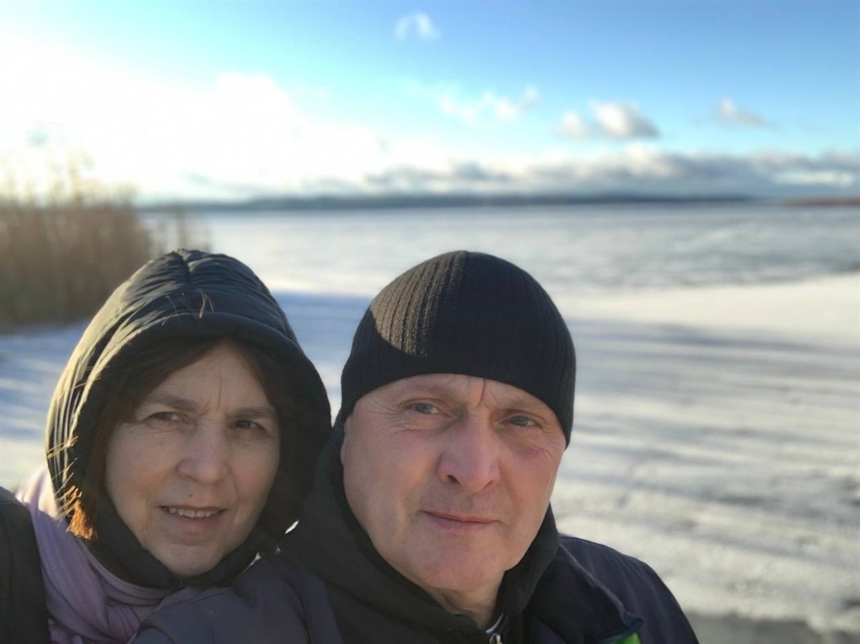 Олена Гичко з чоловіком  Віталієм Чорногором