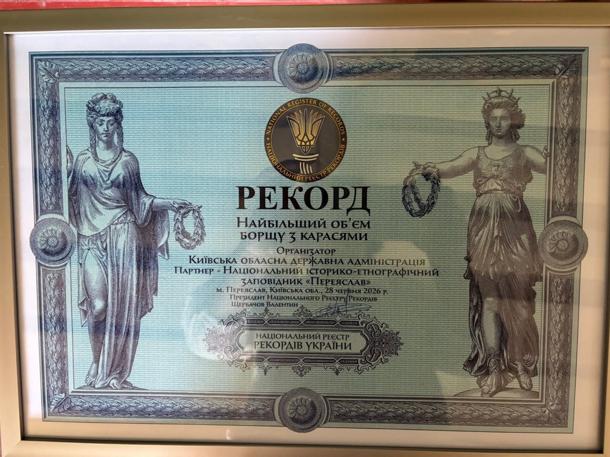 У Переяславі зварили борщ із карасями і встановили національний рекорд до Дня Конституції України