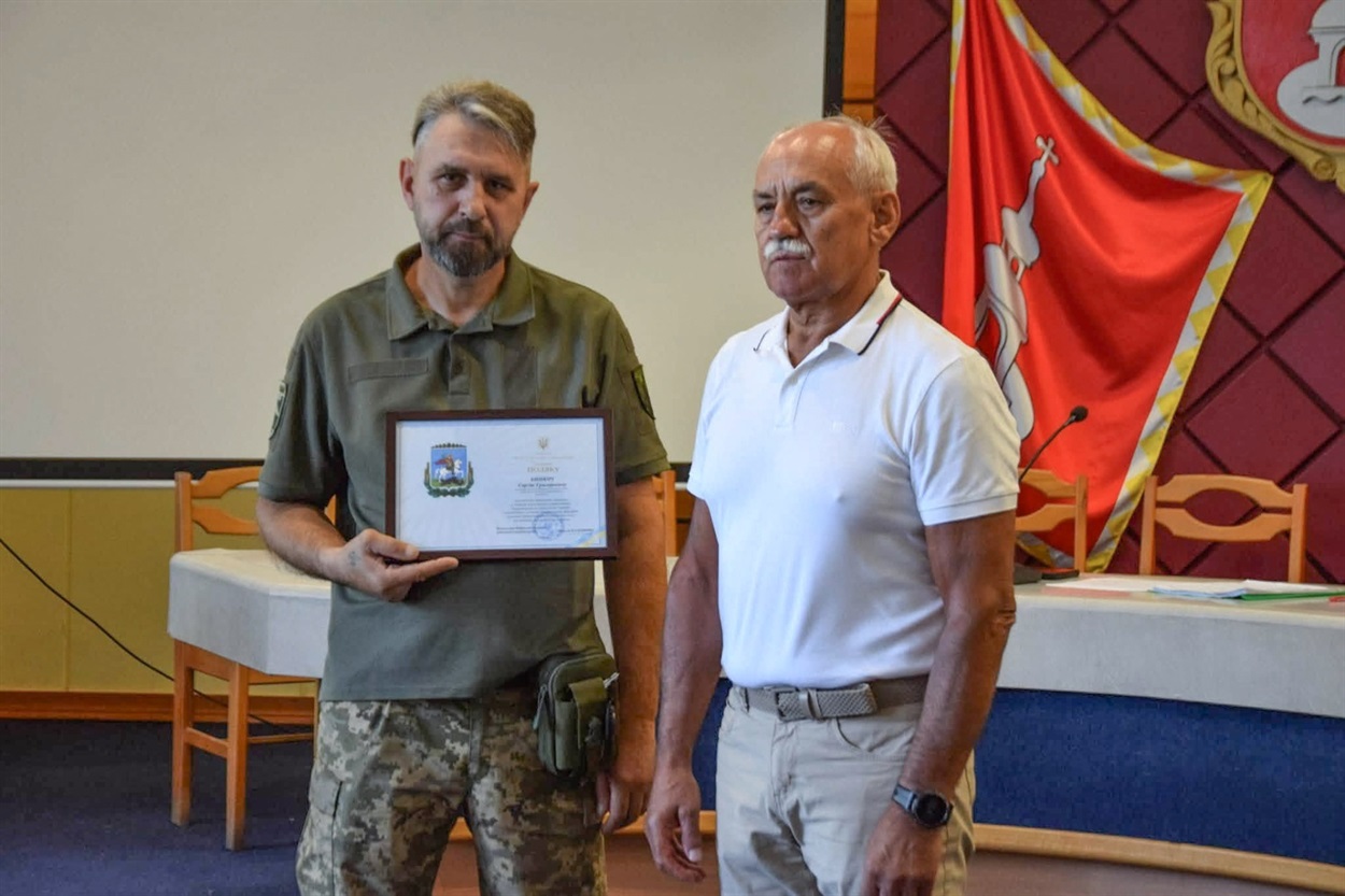 Бійців добровольчого формування Переяславської громади відзначили подяками Київської ОВА